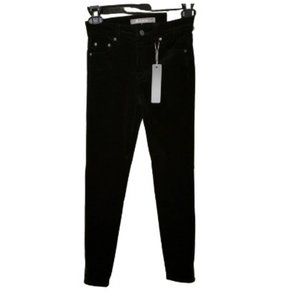 NEW- Tractr Diane Mid Rise Skinny Slim Black Corduroy Pants Size 10 (Youth)